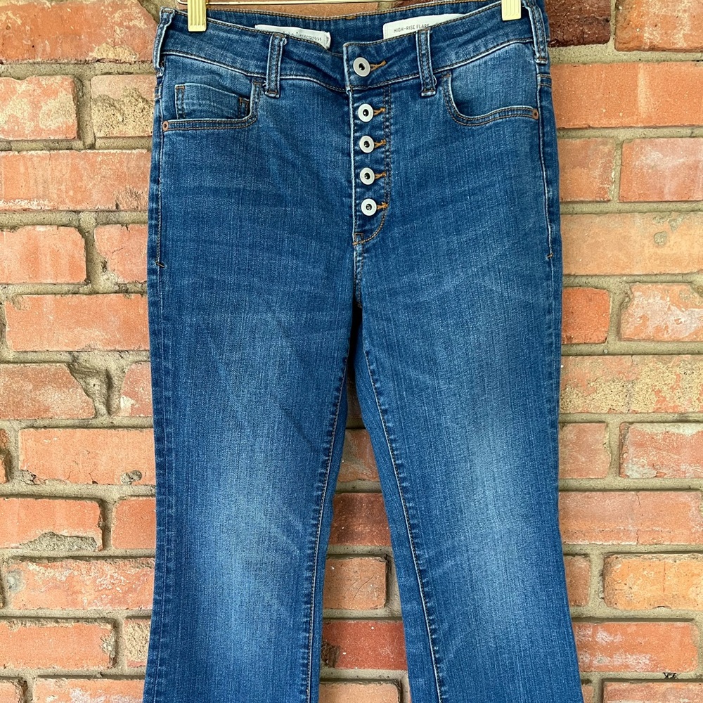 Anthropologie Pilcro and the Letterpress High Rise Flare Jeans Size 27